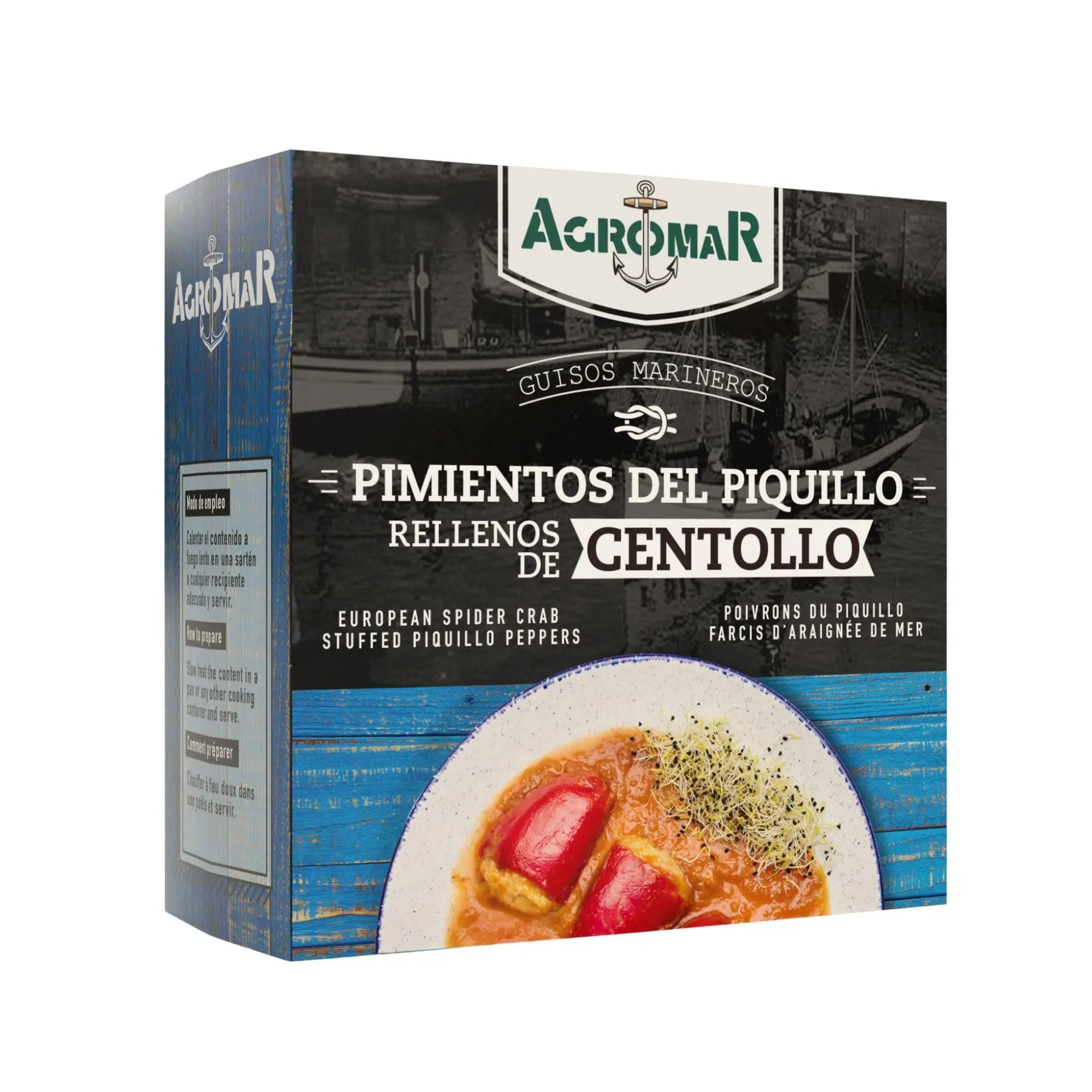 Pimientos del piquillo rellenos de centollo 280gr | Conservas Agromar Conservas Agromar La Tienda de las Conservas