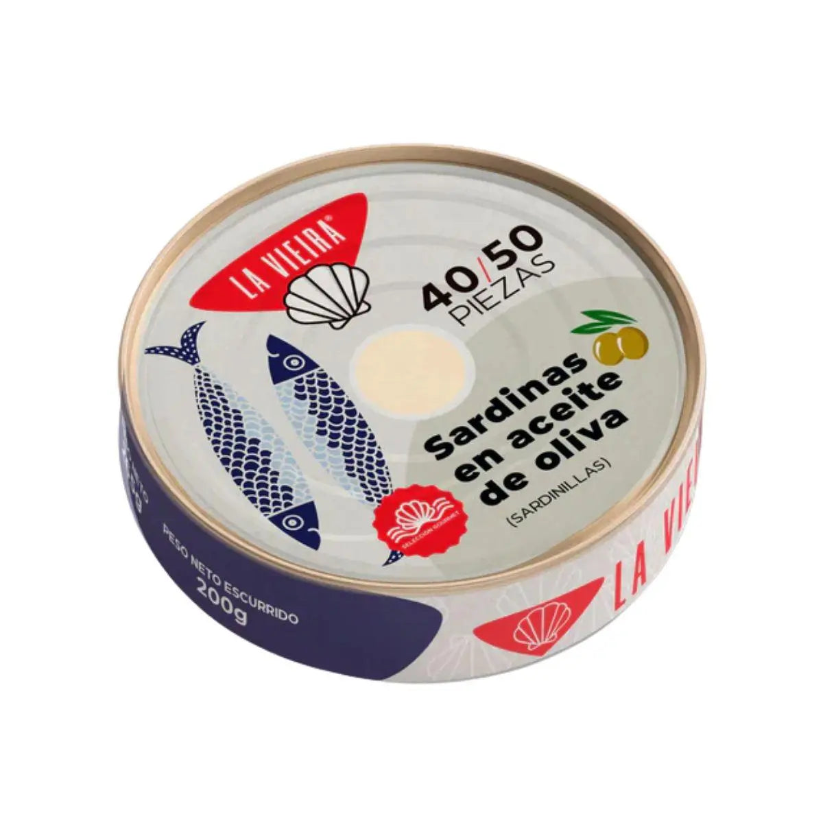 Lata premium, la mejor presentación al comprar sardinillas la viera 40/50.