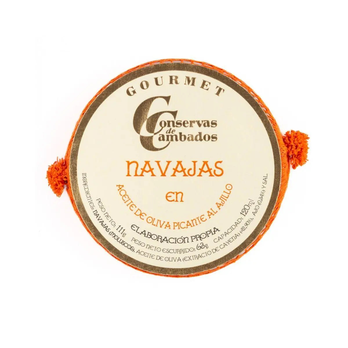 Navajas en AO Picante al Ajillo Conservas de Cambados Conservas de Cambados