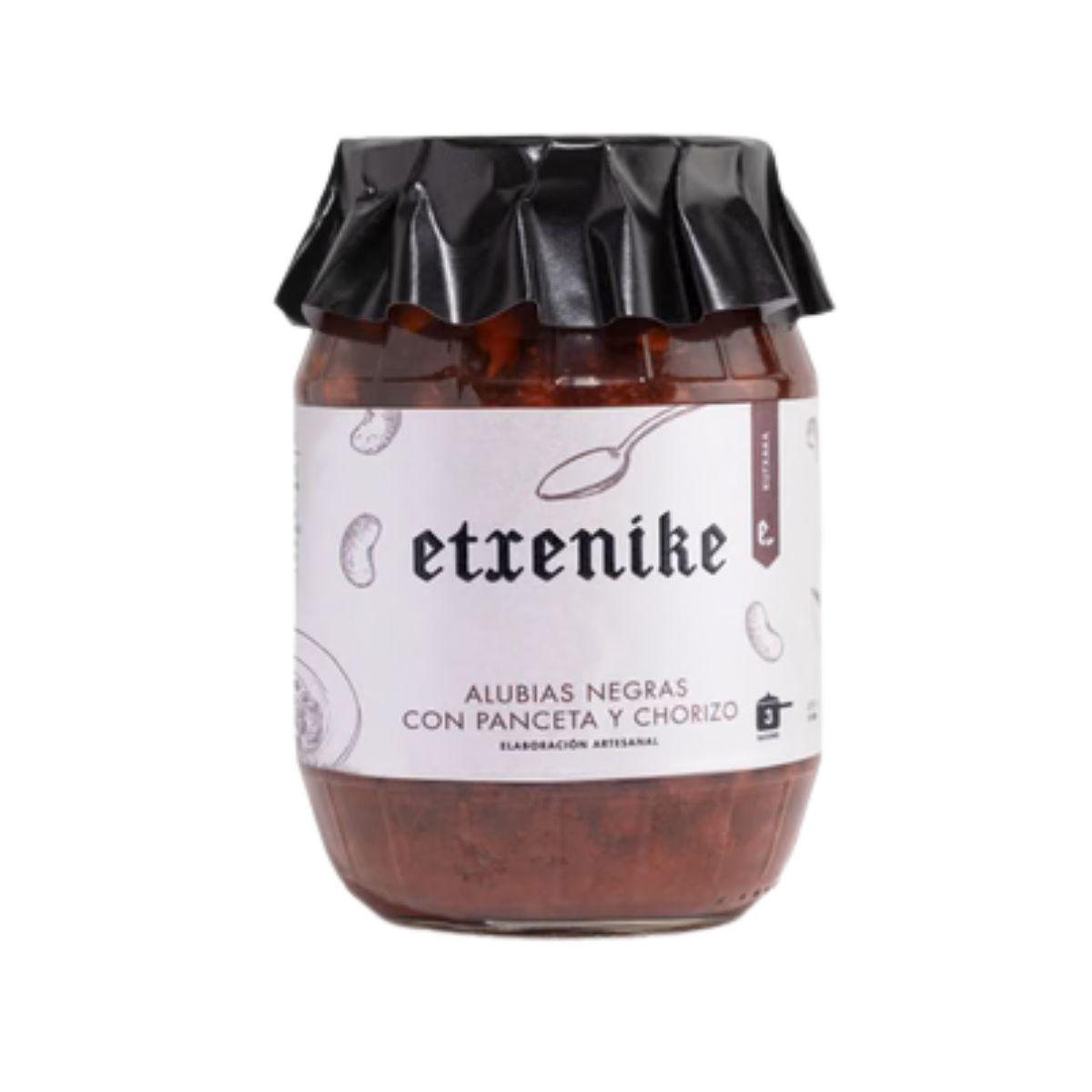 Haricots noirs au chorizo et à la pancetta T-950 | Conservas Etxenike