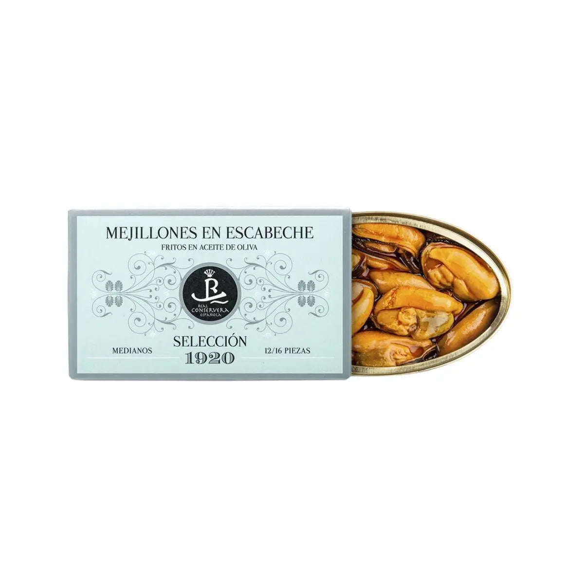 Mejillones en escabeche 12/16 pzas - Real Conservera Española 1920 Real Conservera Española La Tienda de las Conservas