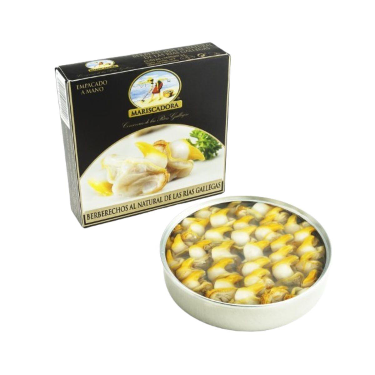 Berberechos al natural de las Rías Gallegas 25/35 piezas Mariscadora Selecta, lata RO-120