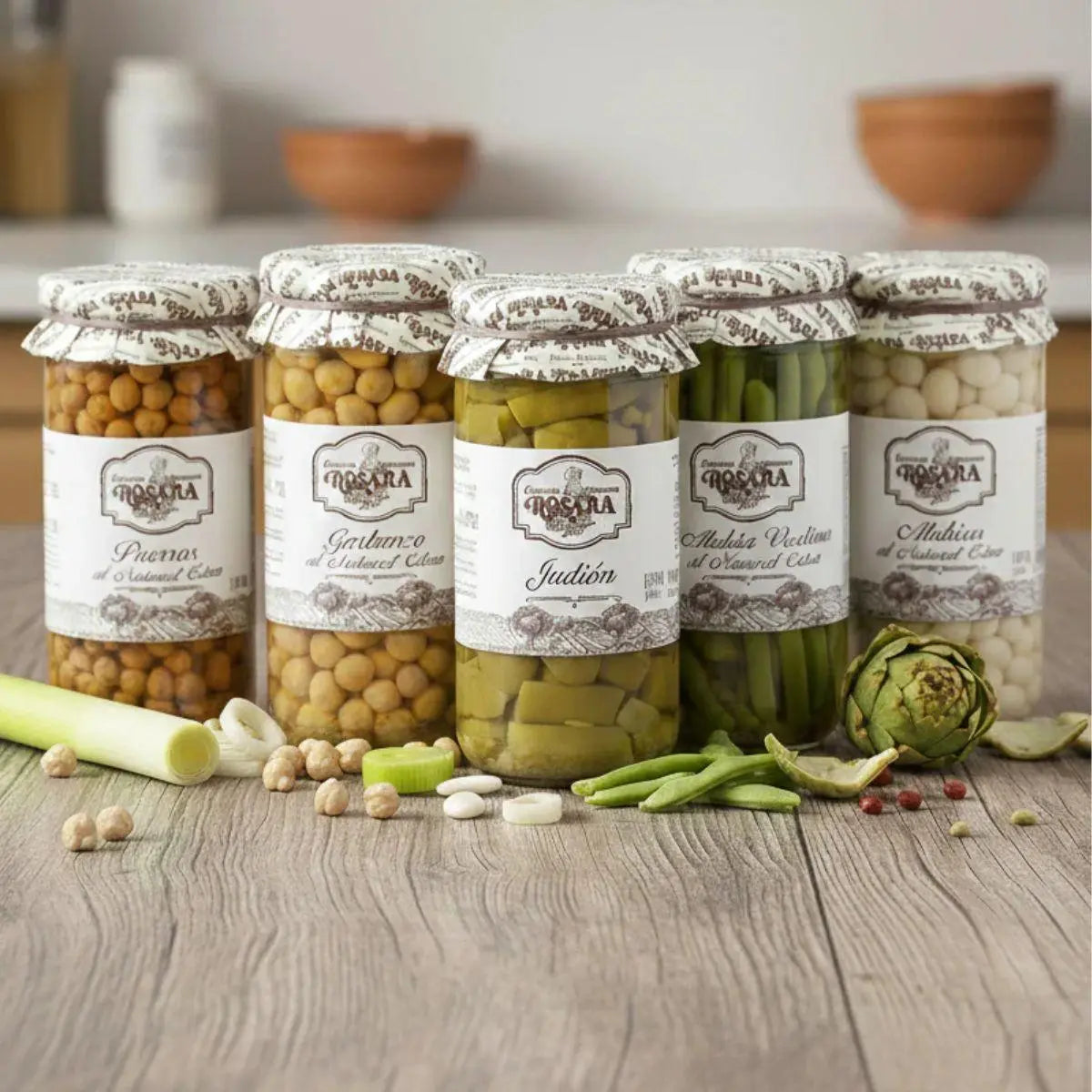 Crea tu propio Surtido de Legumbres y Verduras Conservas Rosara 720 ml Conservas Rosara La Tienda de las Conservas