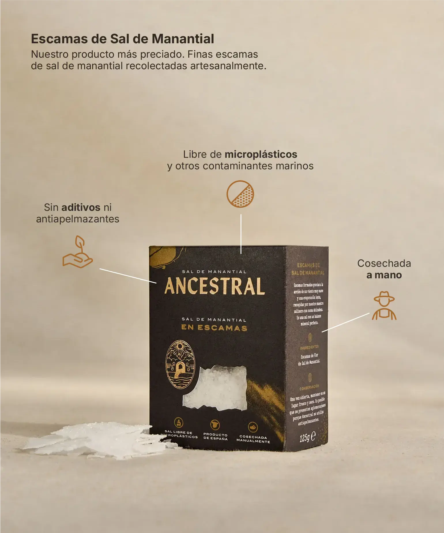 Escamas de Sal de Manantial Sal de manantial Ancestral