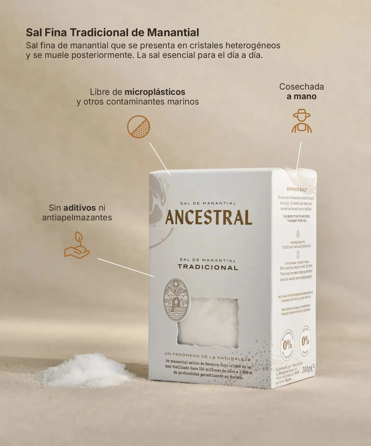 Sal Fina Tradicional de Manantial Sal de manantial Ancestral