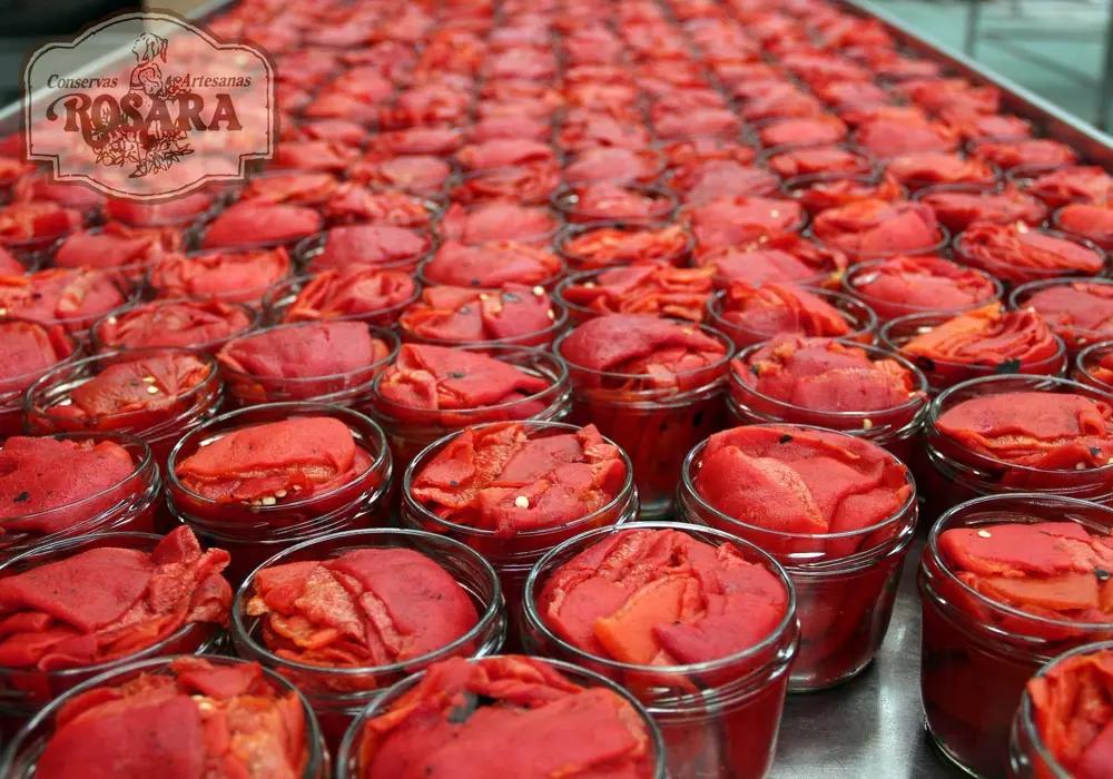 Pimientos del piquillo de Lodosa entero Extra 9/18 frutos Tarro 250 ml | CONSERVAS ROSARA Conservas Rosara