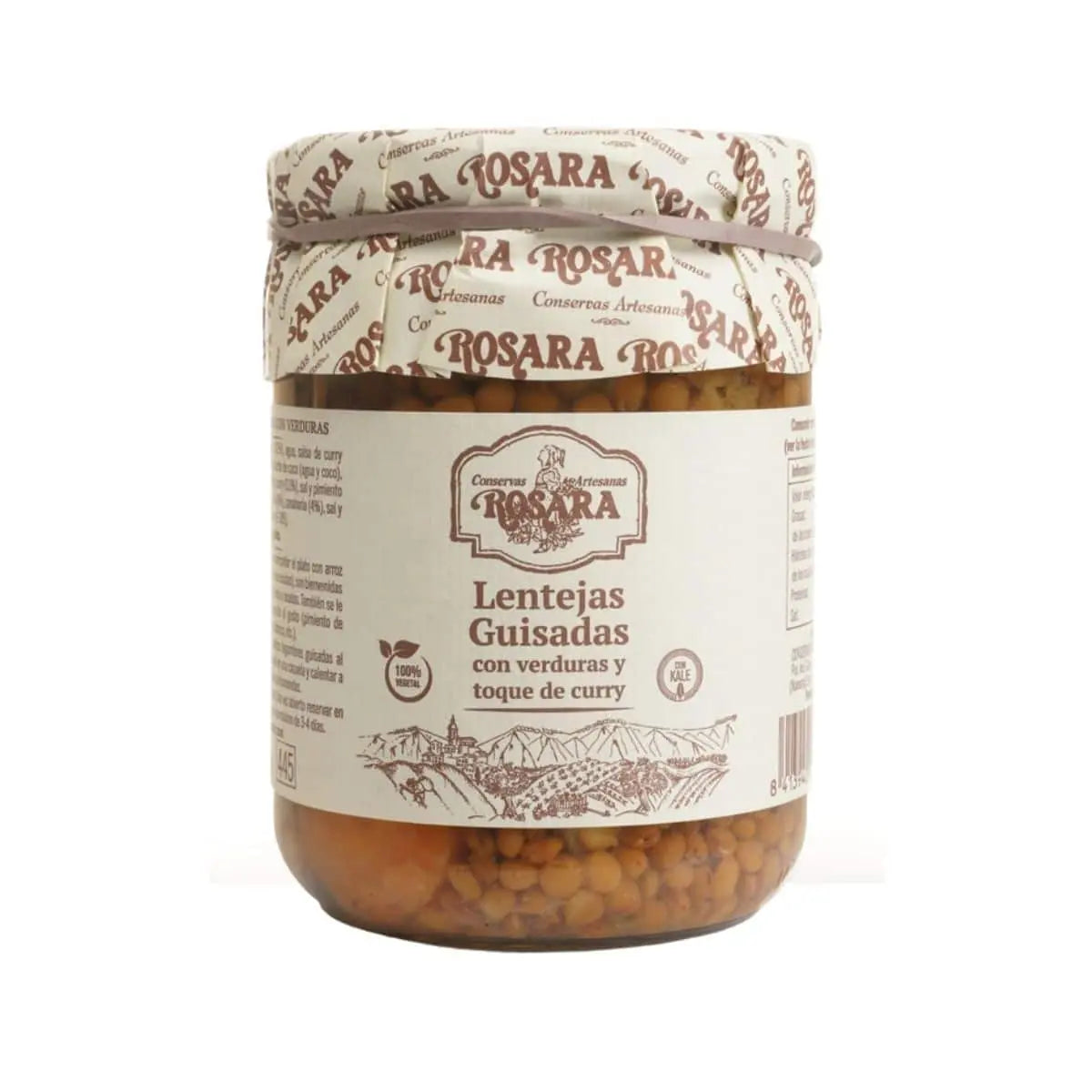 Lentejas guisadas con verduras y curry tarro 425 ml | Conservas Rosara Conservas Rosara