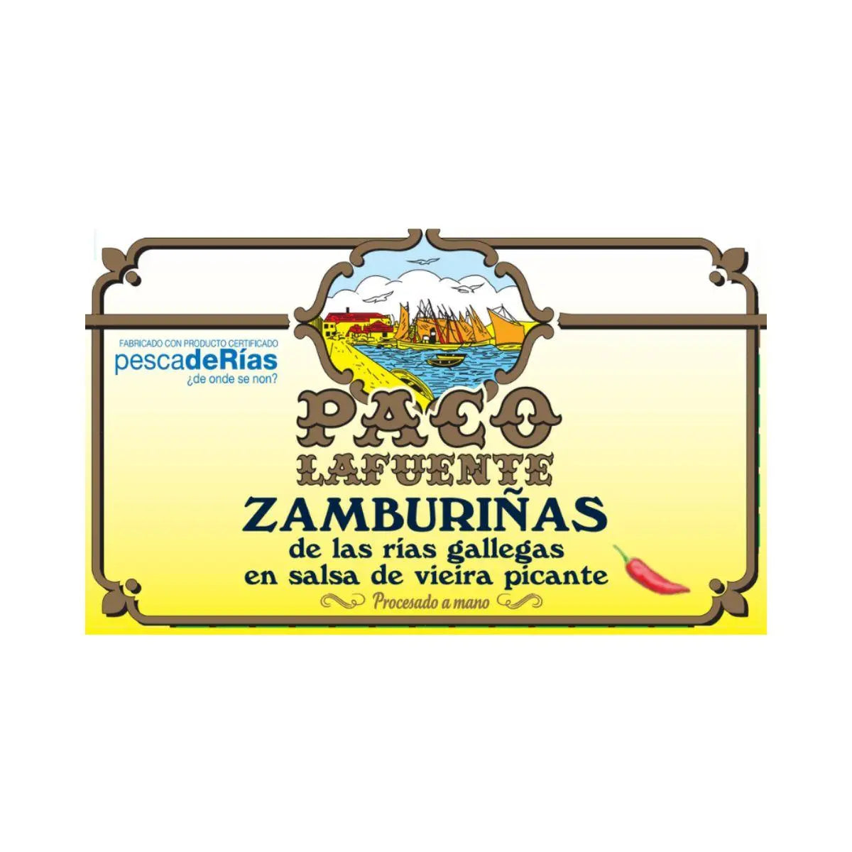 Zamburiñas de las Rías Gallegas en salsa de vieira PICANTE Conservas Paco Lafuente Conservas Paco Lafuente La Tienda de las Conservas
