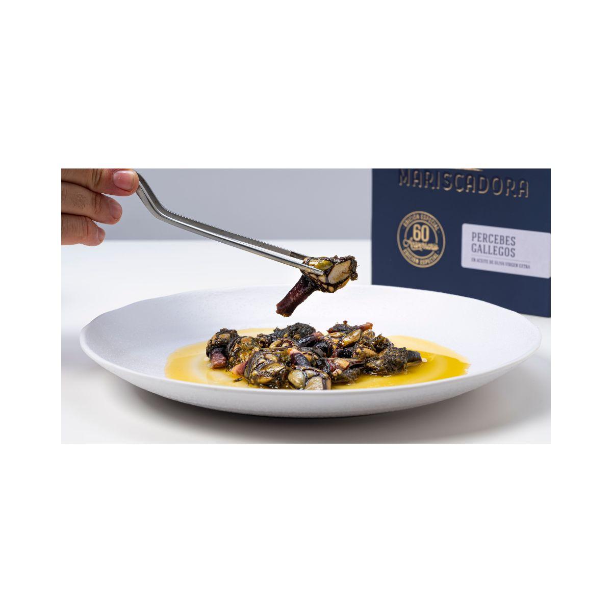 Percebes gallegos Mariscadora en estuche individual de coleccionista