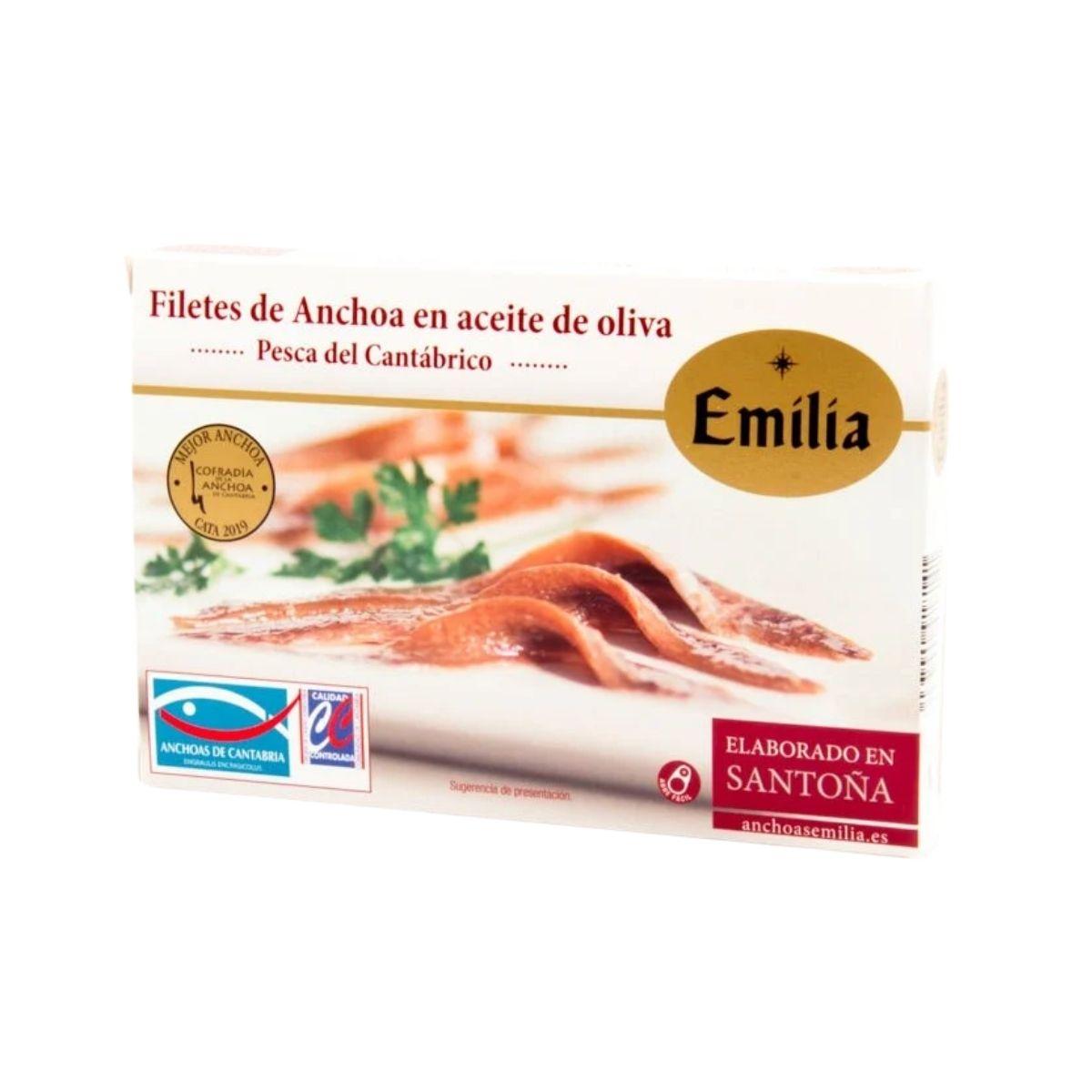 Filetes de Anchoa del Cantábrico en aceite de oliva 115 g 8 Filetes | Conservas Emilia