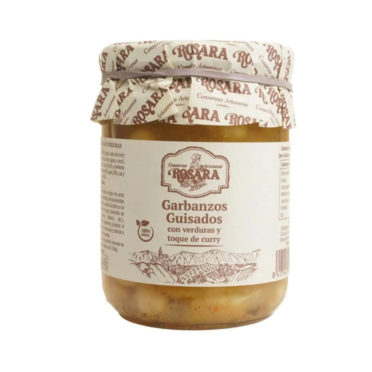 Garbanzos guisados con verduras y curry tarro 445 ml | Conservas Rosara Conservas Rosara