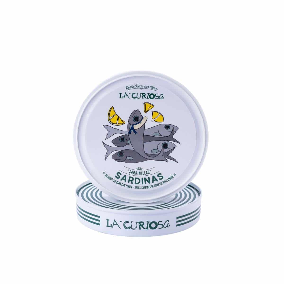 Sardinillas en AO con limón | Conservas La Curiosa La Curiosa