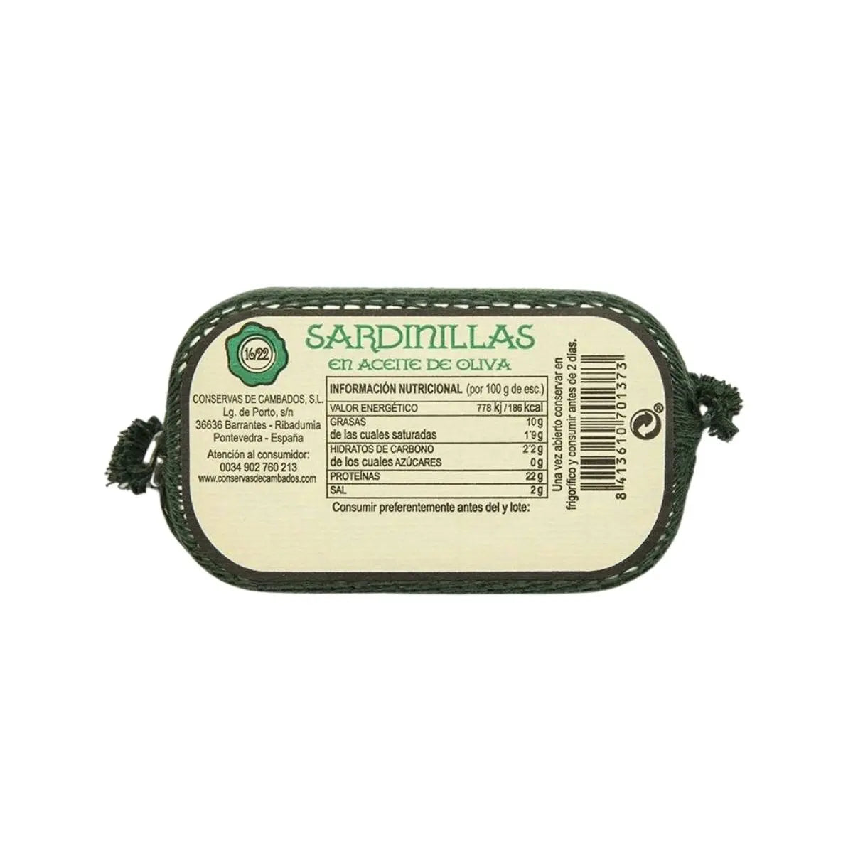 Sardinas en Aceite de Oliva 16/22 pzas | Conservas de Cambados Conservas de Cambados