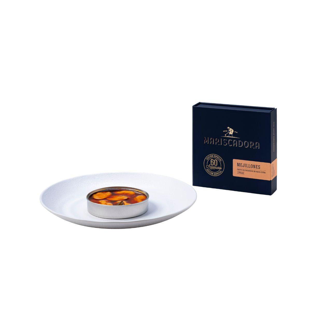 Mejillones en escabeche de Conservas Mariscadora, conserva gourmet de Galicia