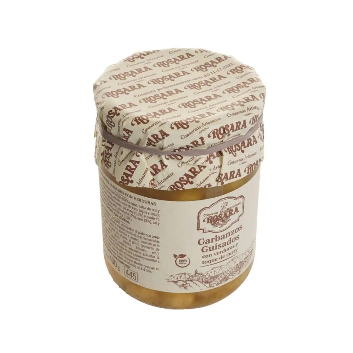 Garbanzos guisados con verduras y curry tarro 445 ml | Conservas Rosara Conservas Rosara