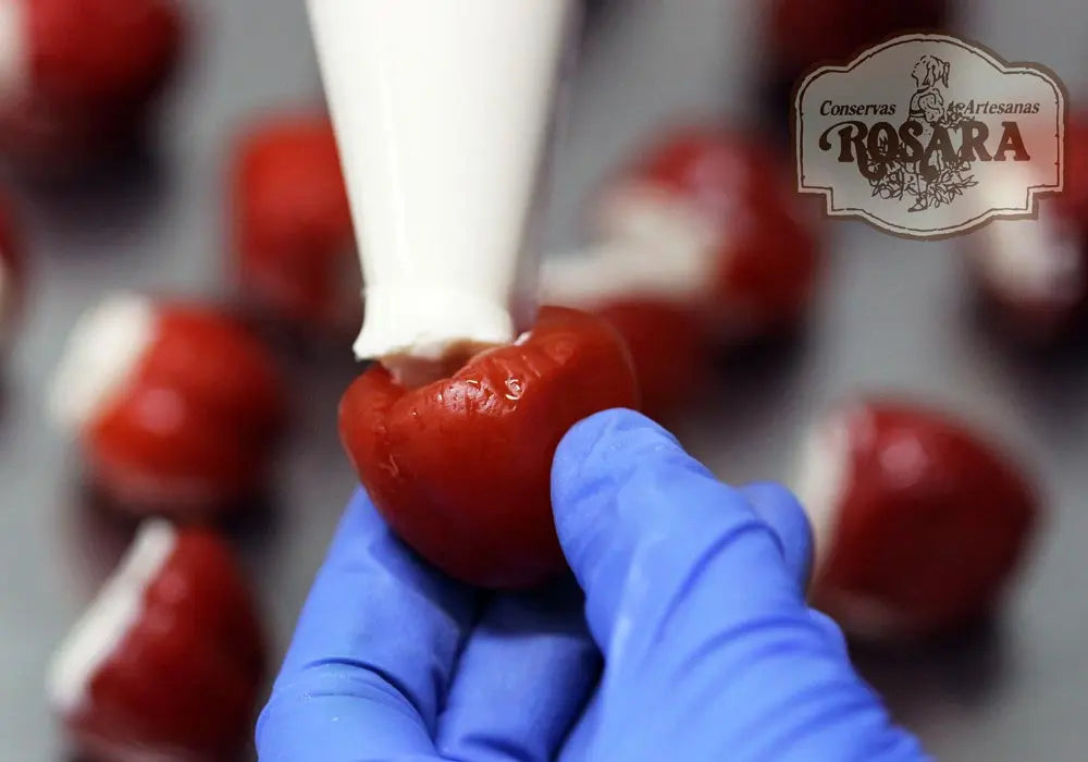 Pimientos Cherry relleno de queso Lata  | Conservas ROSARA Conservas Rosara