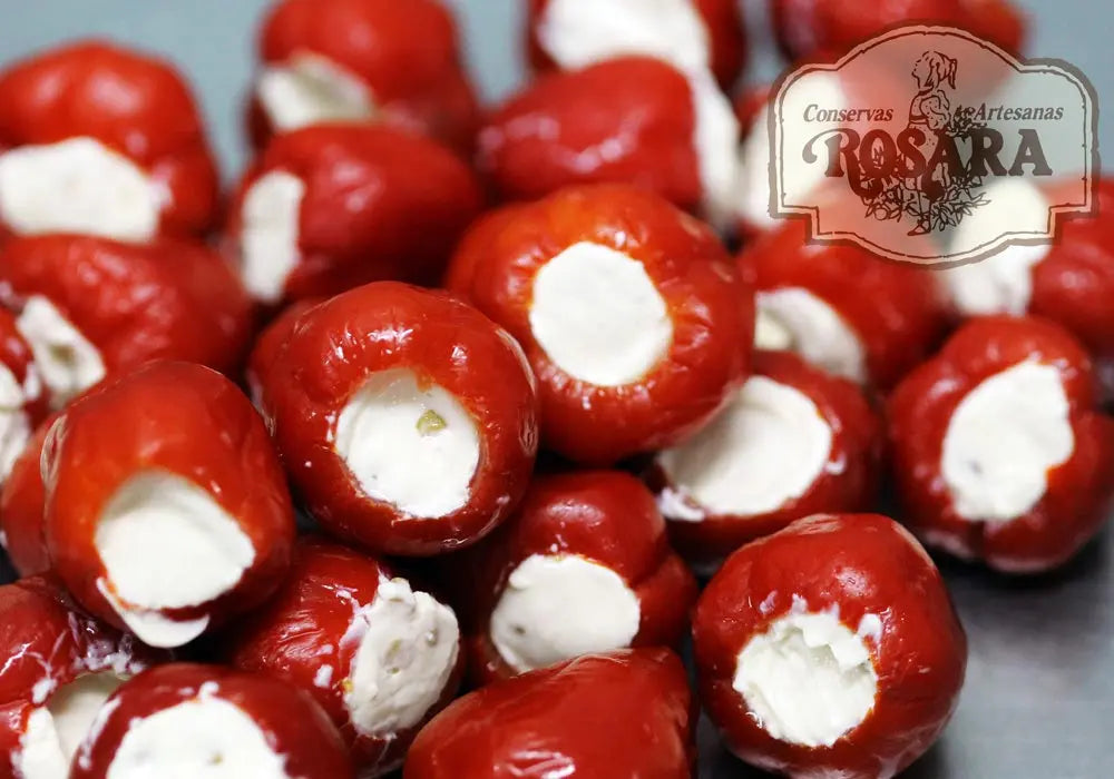 Pimientos Cherry relleno de queso Lata  | Conservas ROSARA Conservas Rosara
