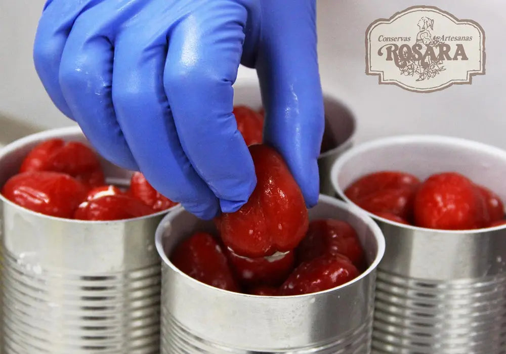 Pimientos Cherry relleno de queso Lata  | Conservas ROSARA Conservas Rosara