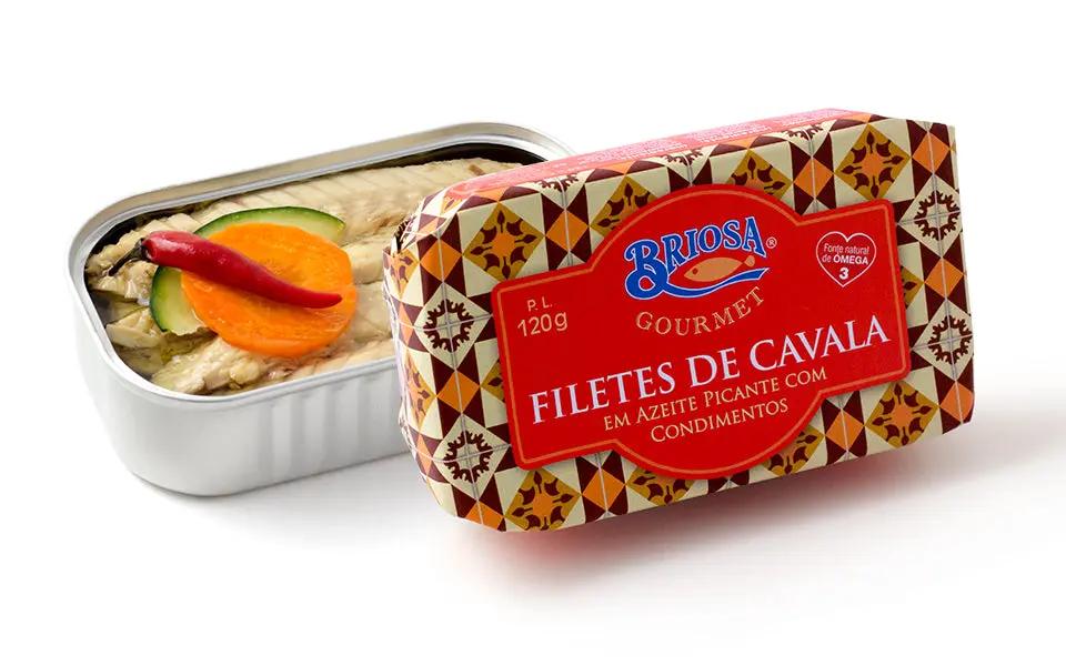 Filetes de Caballa en Aceite Picante con especias | Briosa Gourmet La Tienda de las Conservas