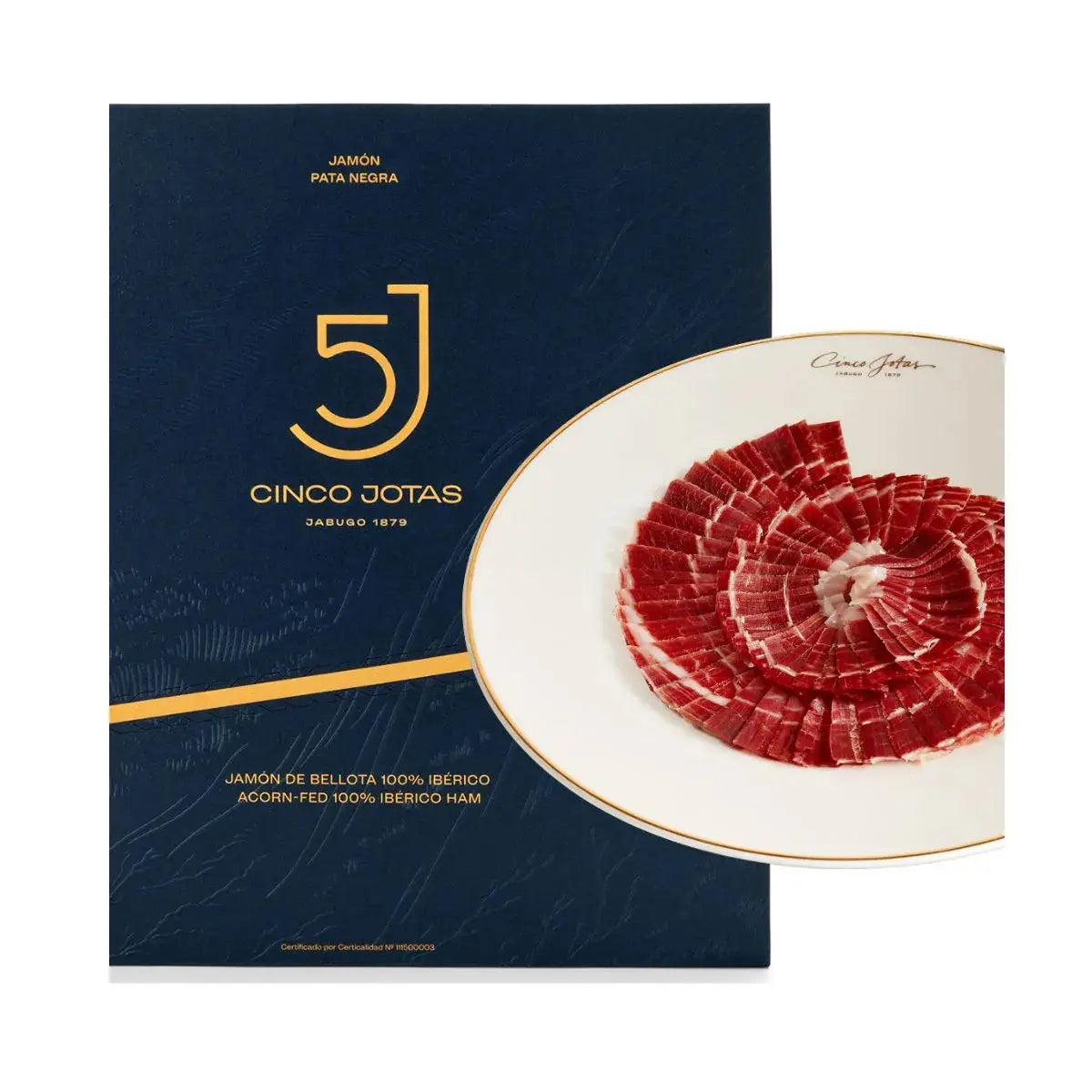 Jamón Cinco Jotas loncheado 80 gr De bellota 100% ibérico Cinco Jotas