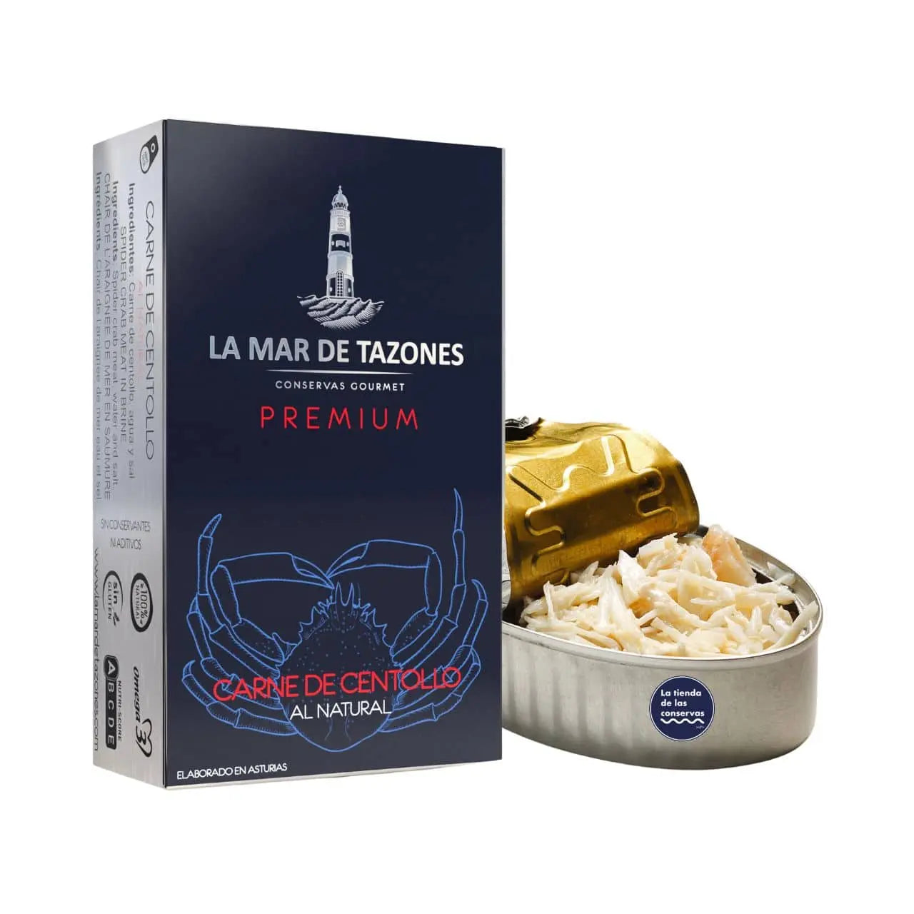 Carne de Centollo al Natural Premium La Mar de Tazones