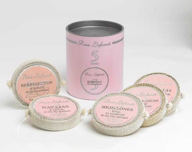 Bote regalo 5 latas | Conservas Rosa Lafuente Conservas Rosa Lafuente