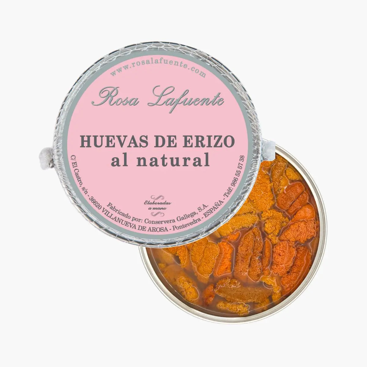 Huevas de erizo al natural Conservas Rosa Lafuente