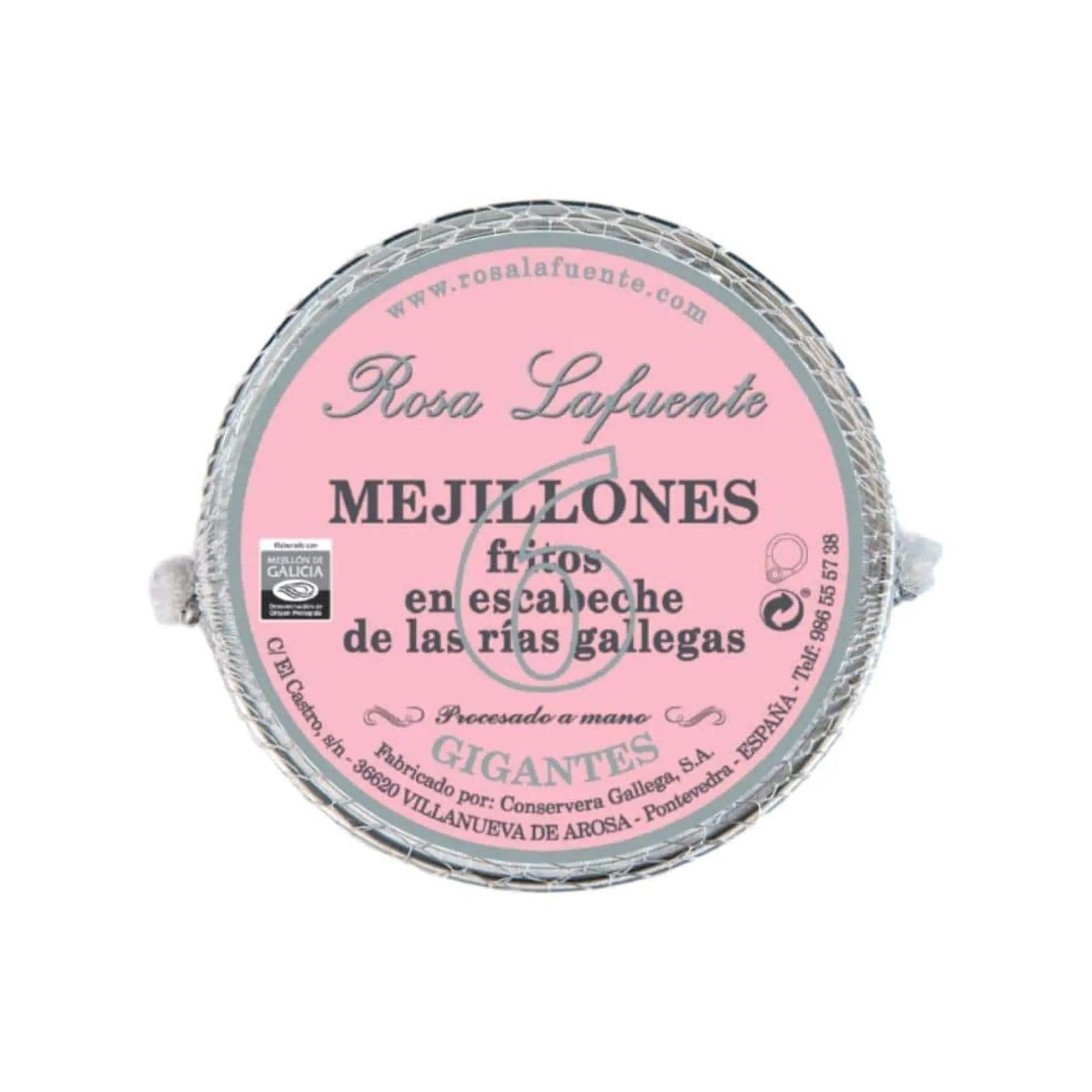 Mejillones en escabeche 6 piezas Conservas Rosa Lafuente