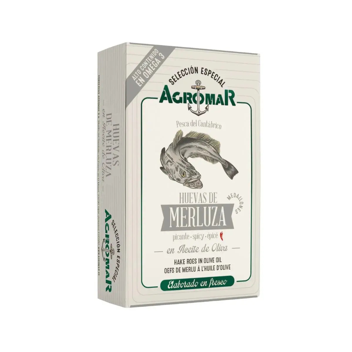 Huevas de Merluza Picantes Conservas Agromar