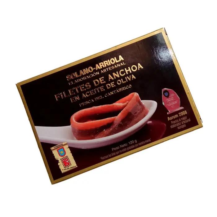 Filetes de Anchoa de Santoña en aceite de oliva 120 gr  | Solano-Arriola Solano Arriola