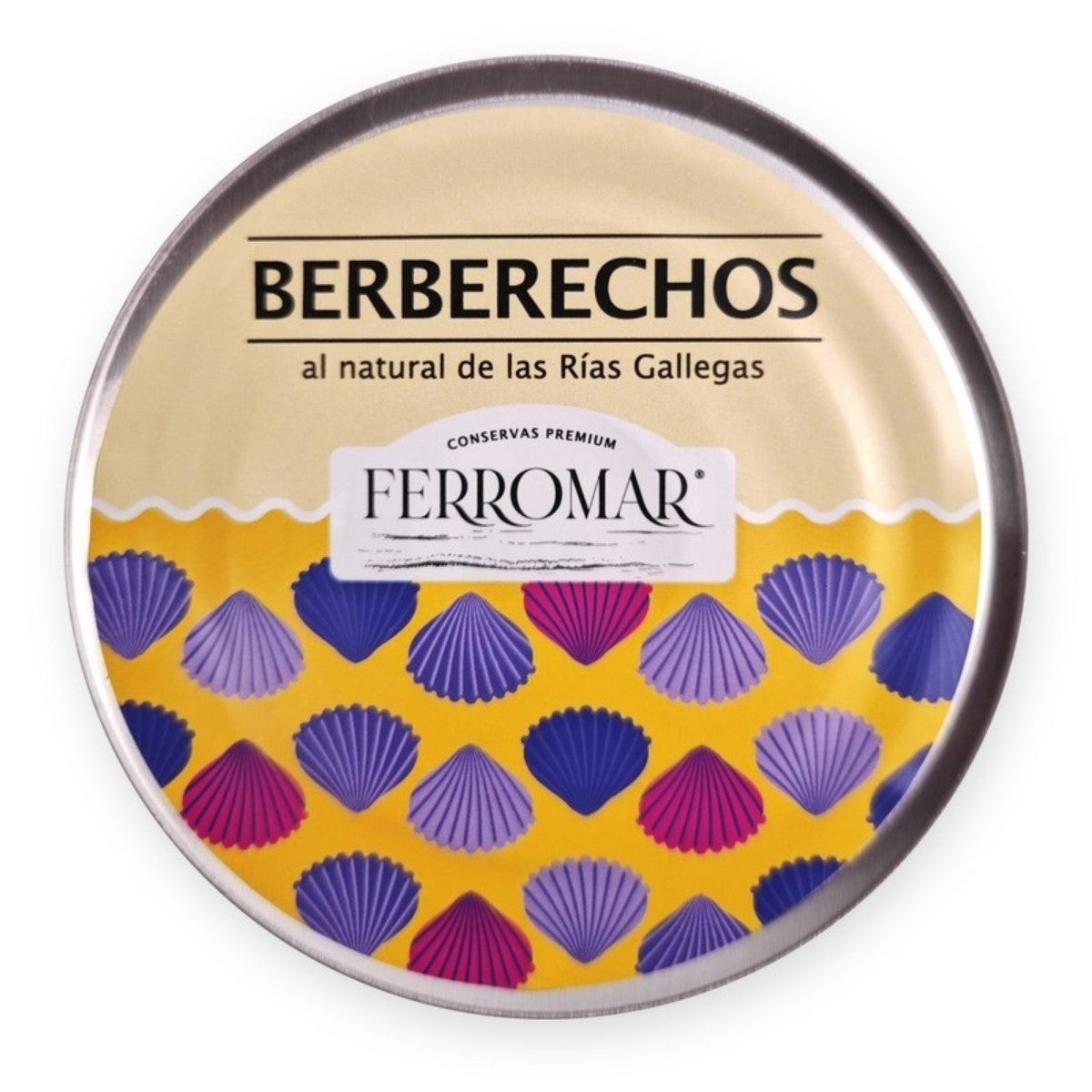 Lata de Berberechos al natural de las Rías Gallegas 30/40 piezas, Conservas FerroMar