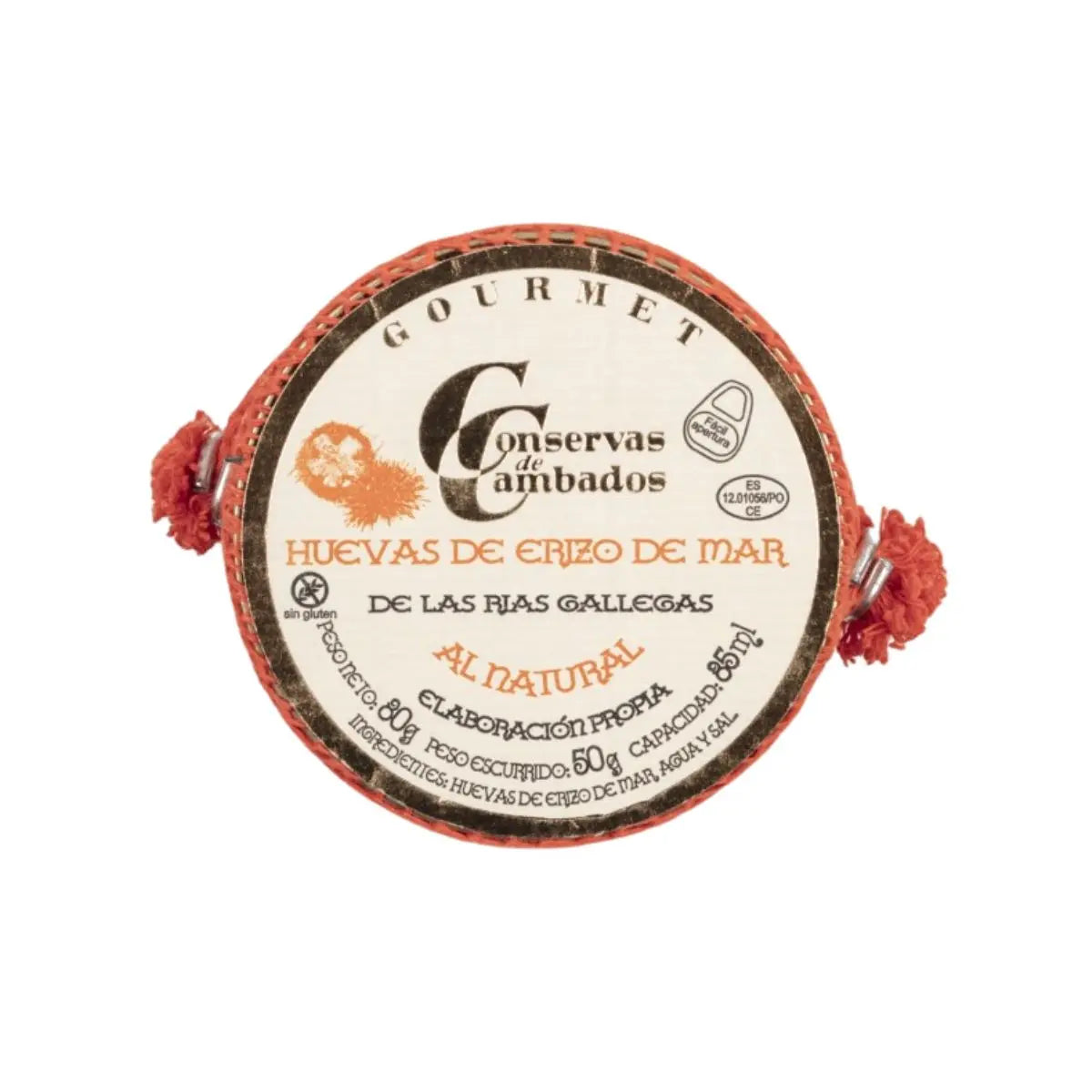 Huevas de Erizo de mar al natural de las Rias Gallegas Conservas de Cambados