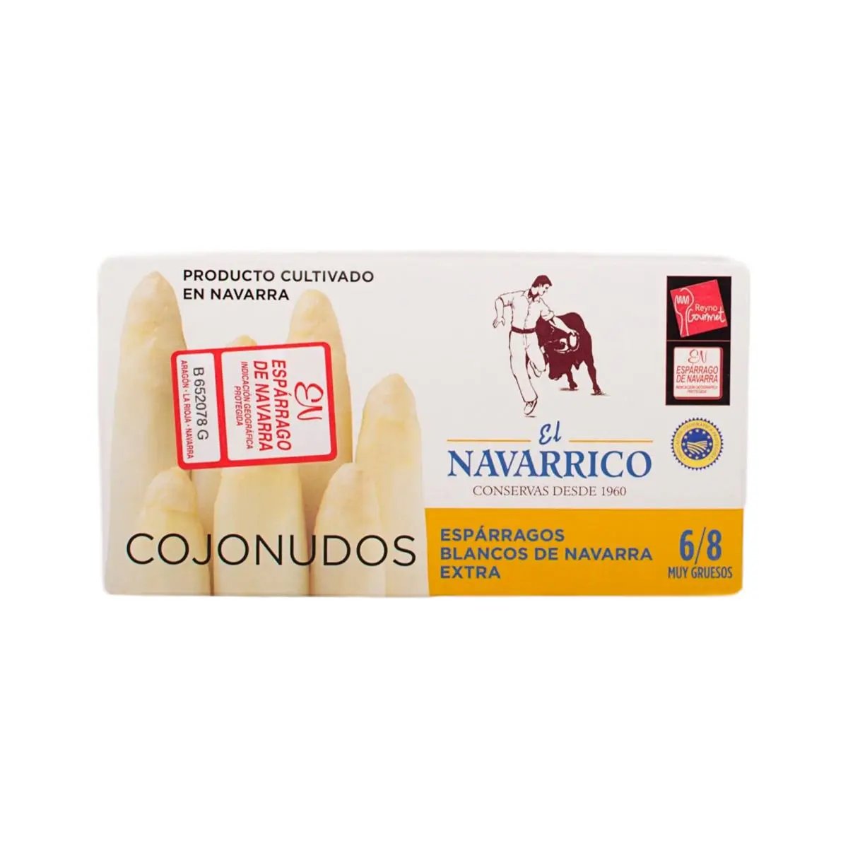 Esparragos blancos de Navarra Extra 6/8 frutos MUY GRUESOS | Conservas El Navarrico Conservas El Navarrico