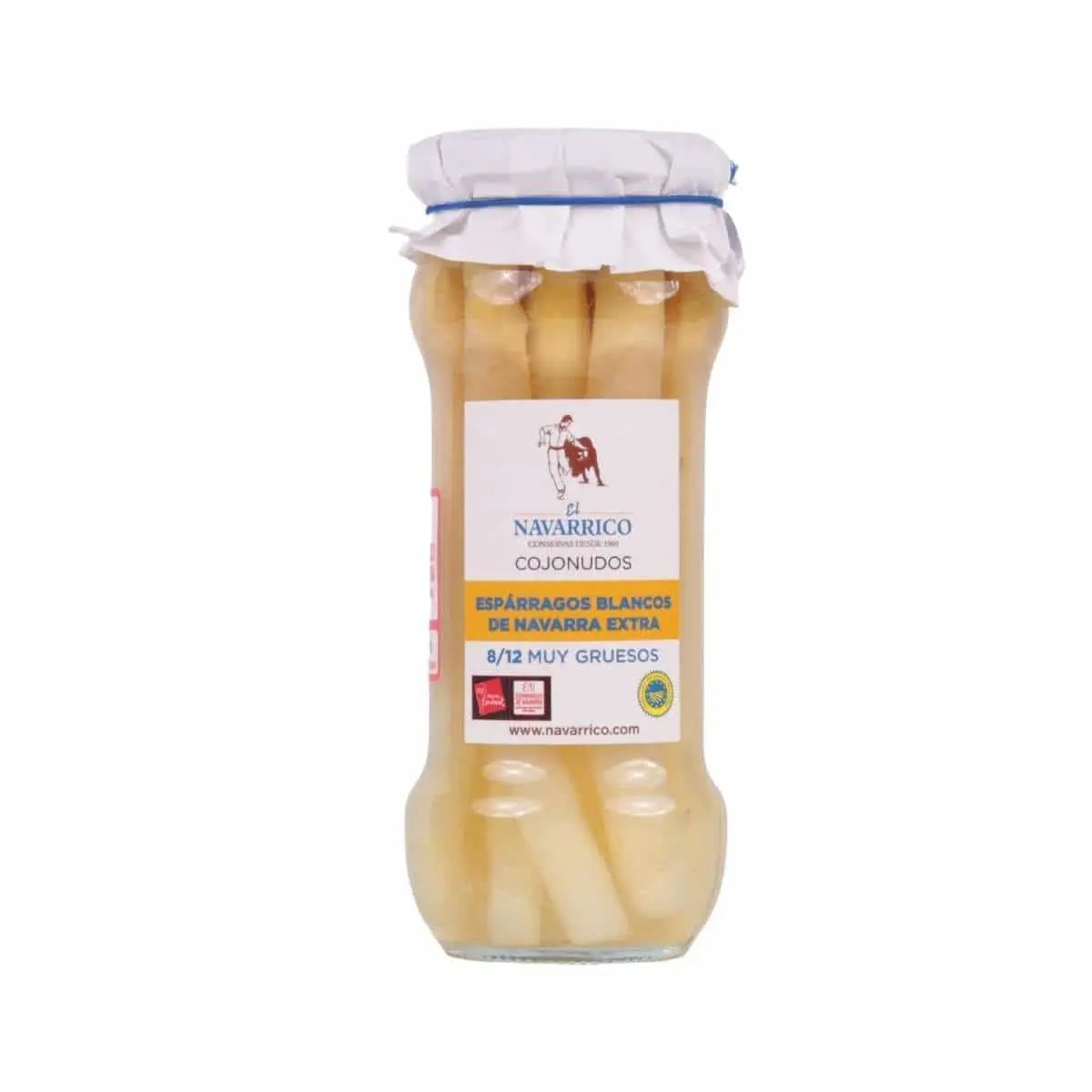 Esparragos blancos de Navarra Extra 8/12 frutos MUY GRUESOS | Conservas El Navarrico Conservas El Navarrico