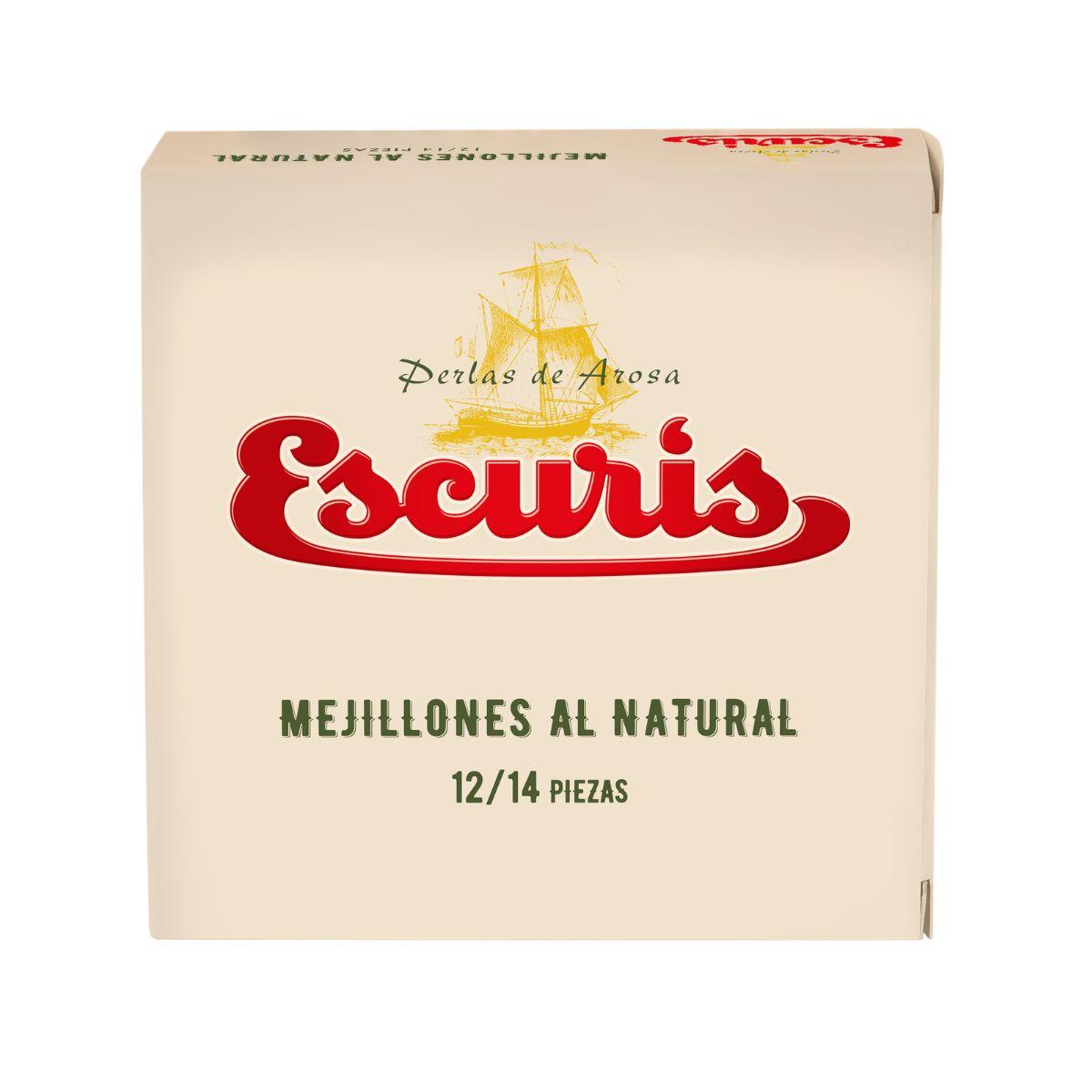 Lata de la gama Premium ideal al comprar mejillones al natural escuris.