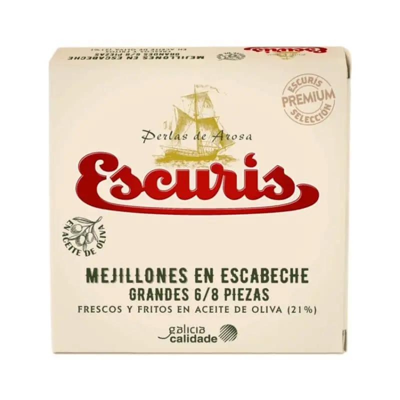 Mejillones en escabeche 6/8 pzas - Conservas Escuris Premium Escuris