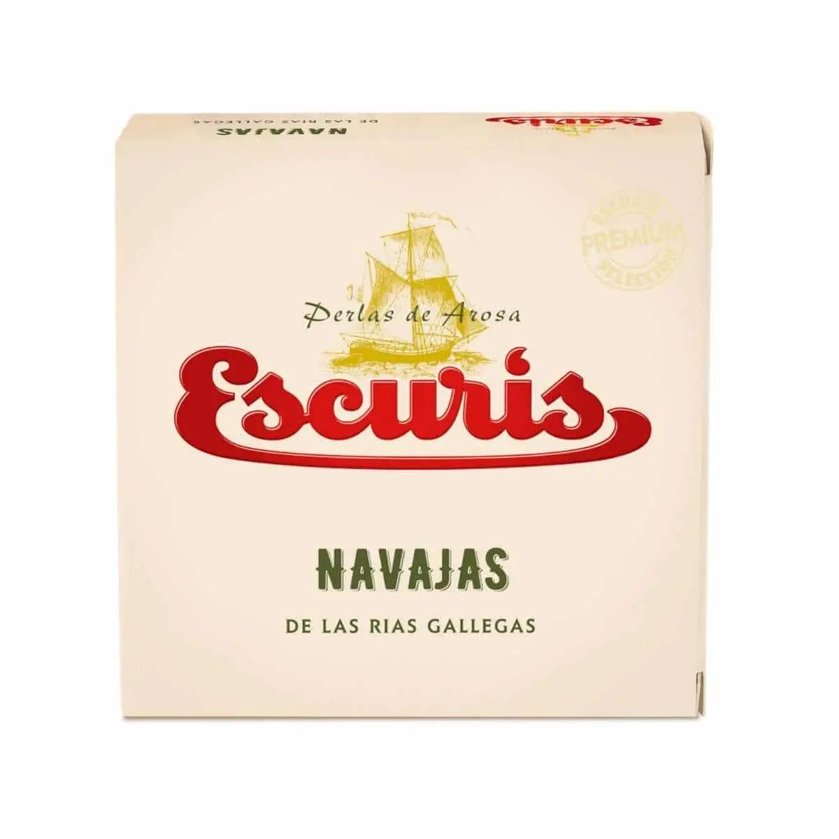 Navajas al natural Rías Gallegas - Conservas Escuris Premium Escuris