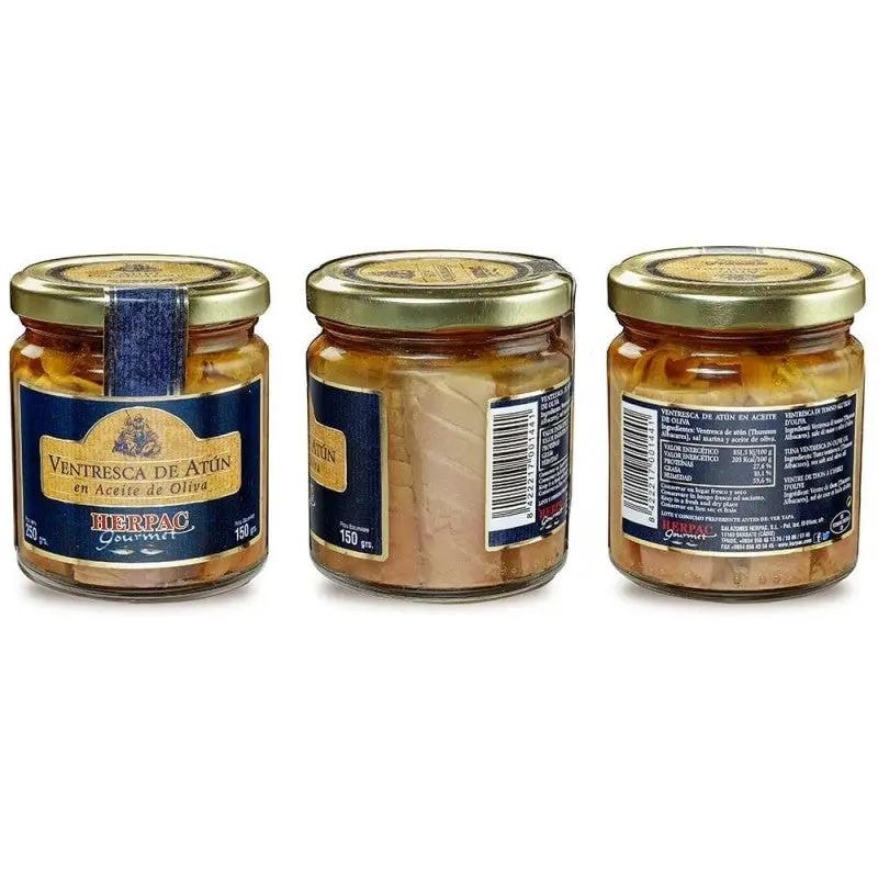 Ventresca de atún en aceite de oliva 250 gr | Conservas Herpac Herpac