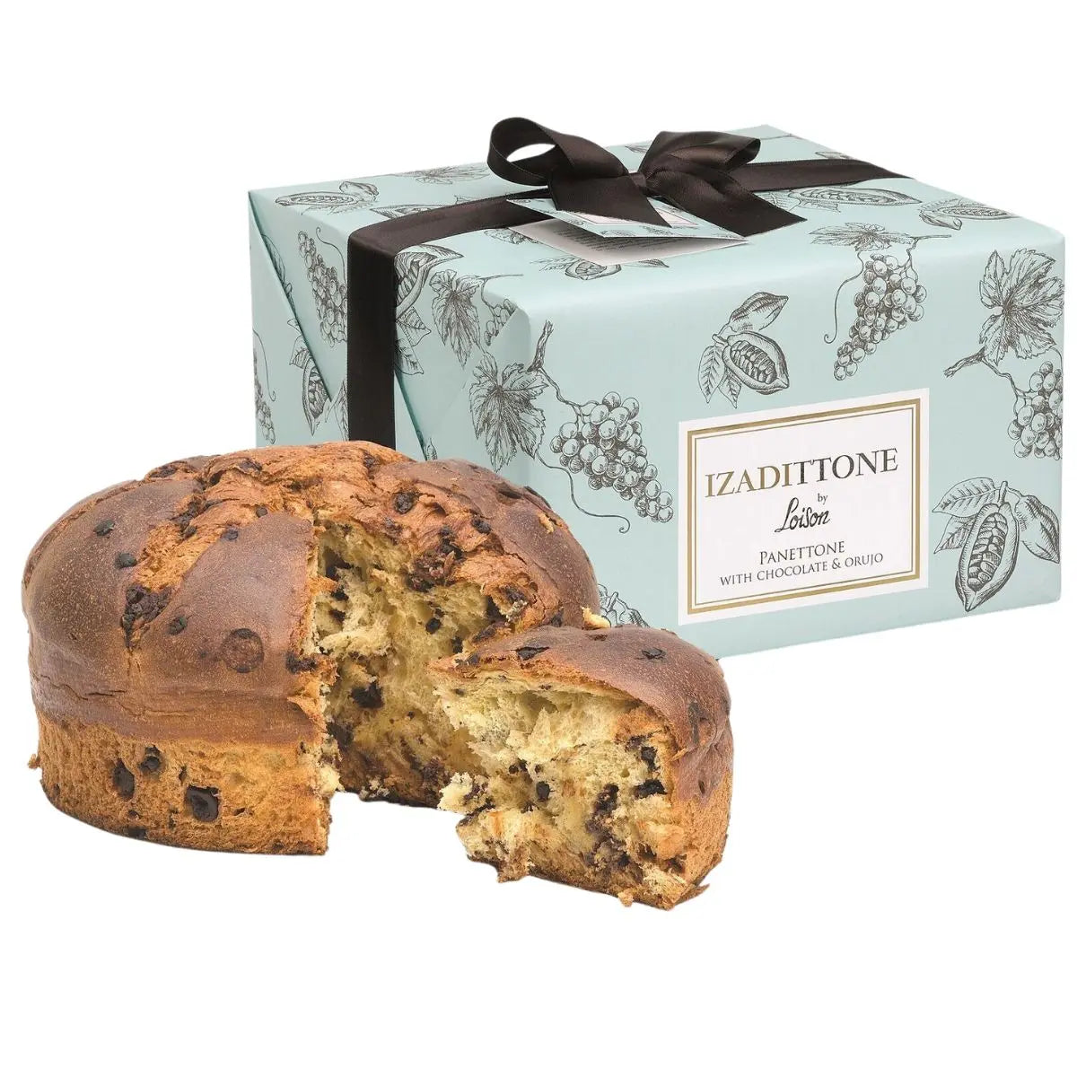 Panettone con chocolate y orujo IZADITTONE 1000grs