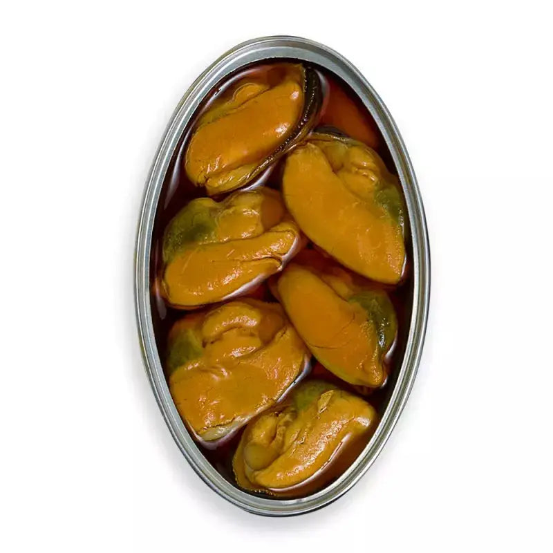 Mejillones fritos en escabeche 12/16 | Conservas La Brújula Conservas La Brújula