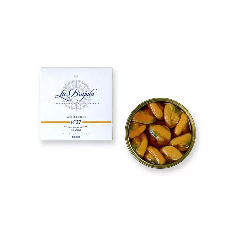 Mejillones fritos en escabeche 8-10 pzas | Conservas La Brújula Conservas La Brújula