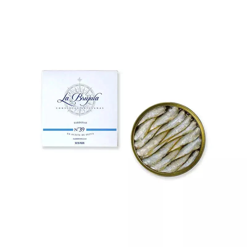 Sardinilla en aceite de oliva 30/35 pzas | Conservas La Brújula Conservas La Brújula