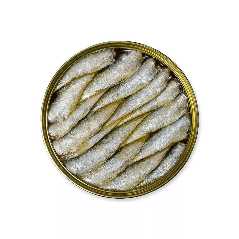 Sardinilla en aceite de oliva 30/35 pzas | Conservas La Brújula Conservas La Brújula