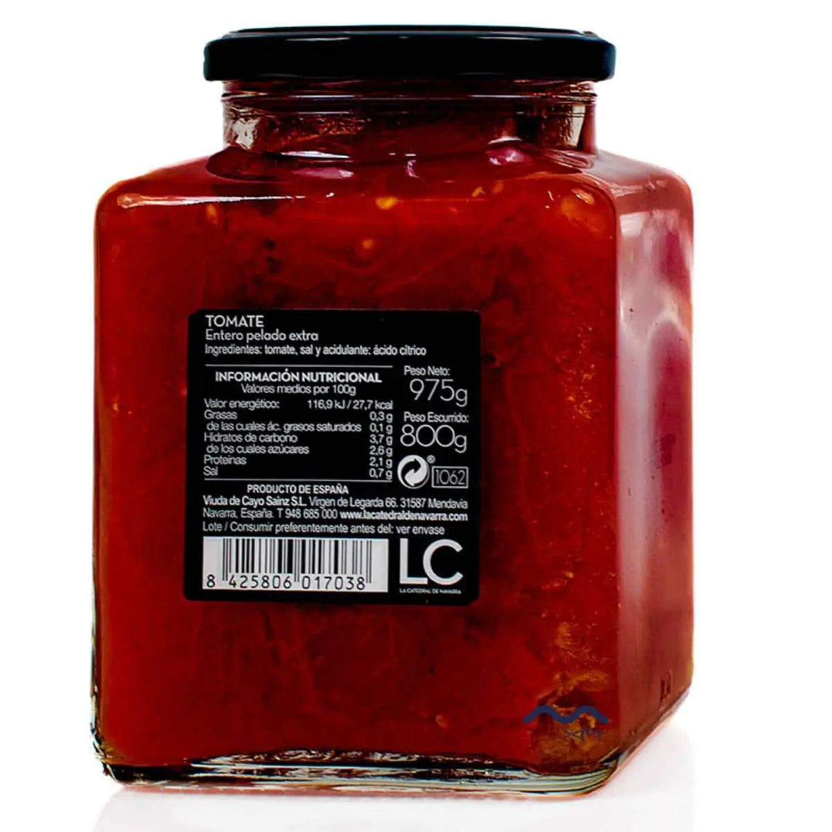 Tomate entero pelado Extra al natural 975 gr La Catedral de Navarra