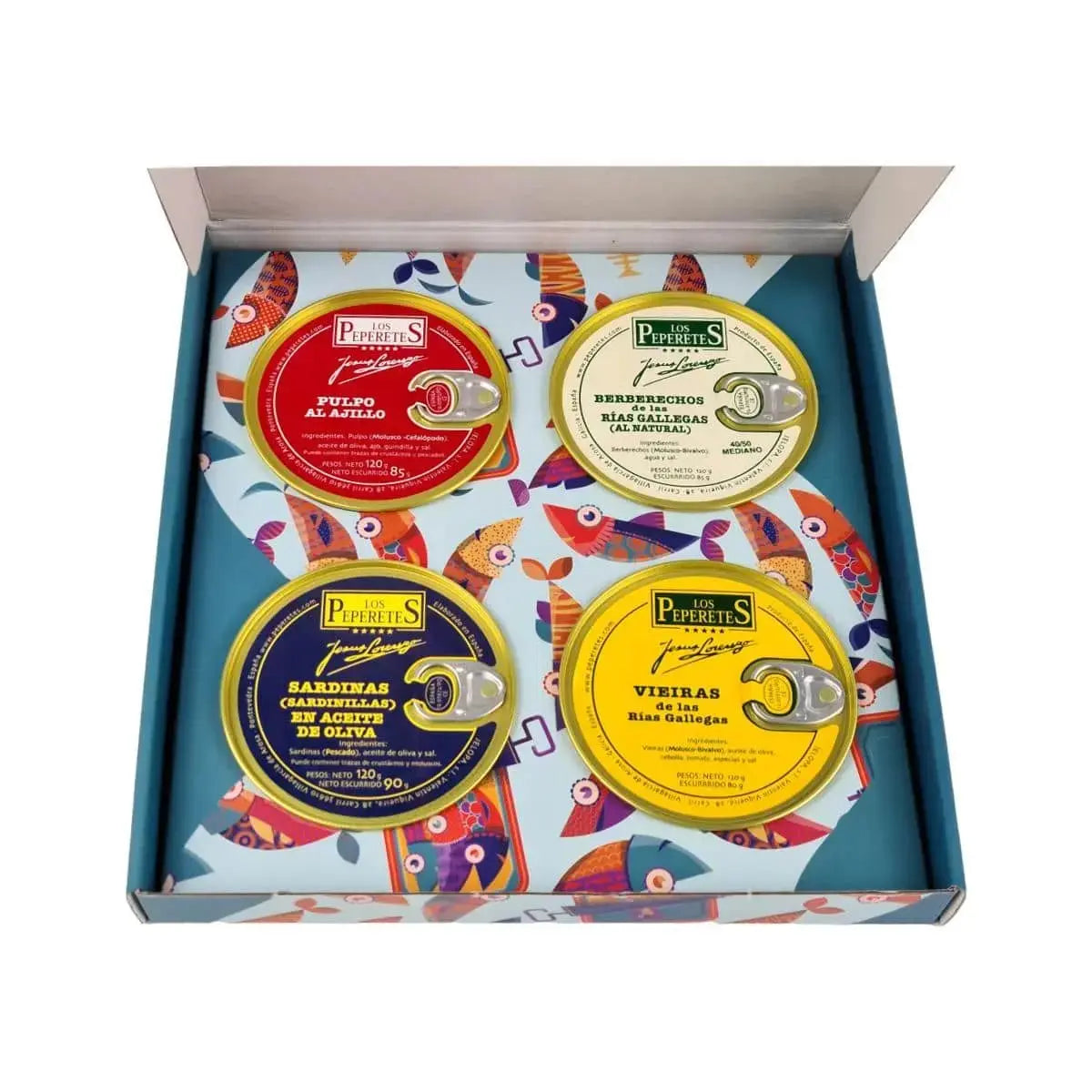 Configurador Caja Regalo 4 latas | Los Peperetes La Tienda de las Conservas