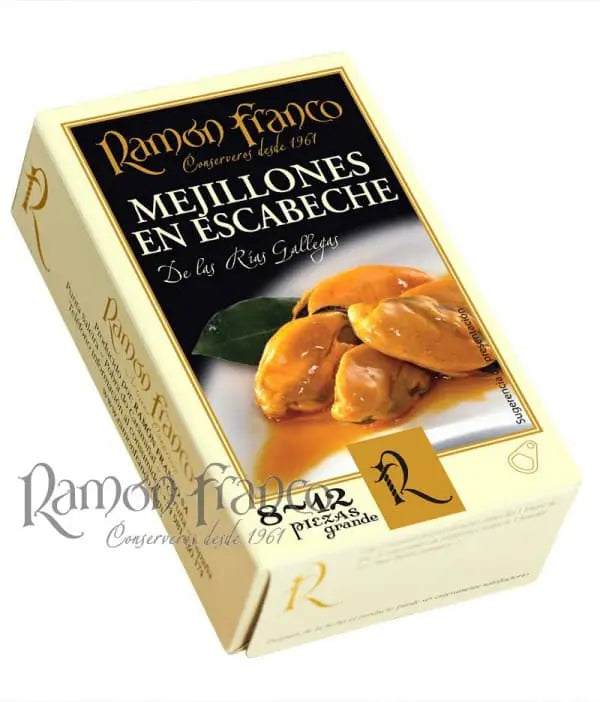 Mejillones en escabeche 8/12 pzas Conservas Ramón Franco