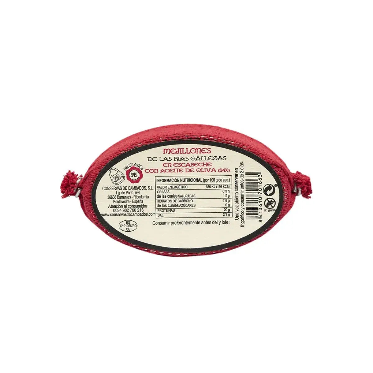 Mejillones en escabeche 8/12 pzas | Conservas de Cambados Conservas de Cambados
