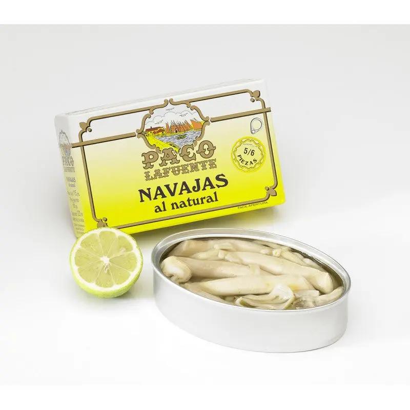 Navajas al natural de las Rías Gallegas | Conservas Paco Lafuente Conservas Paco Lafuente