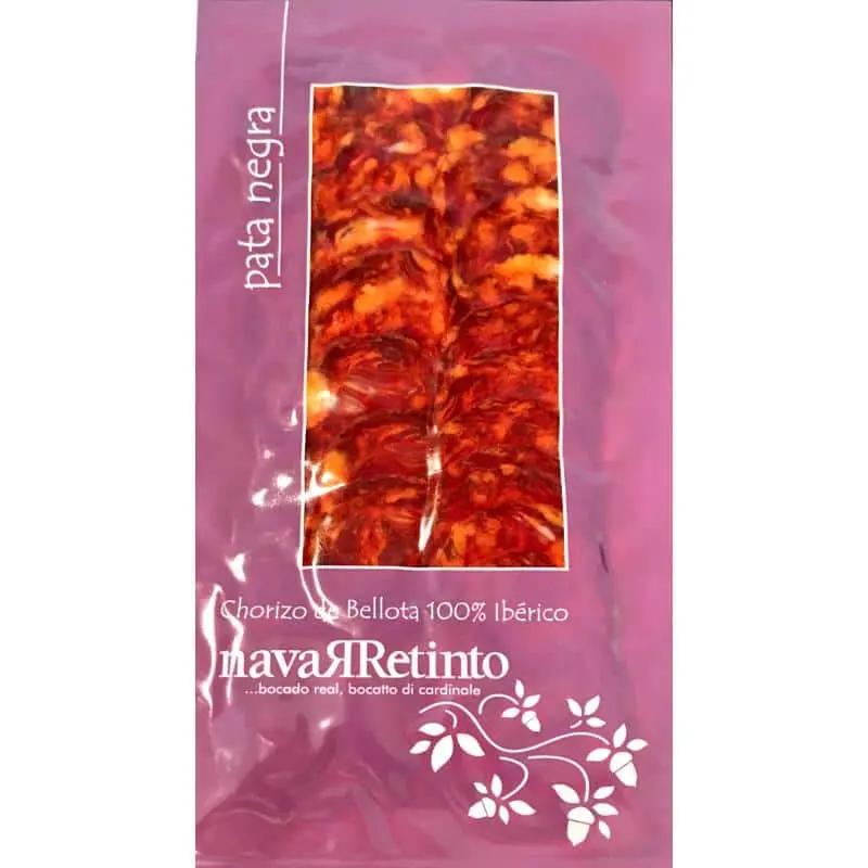 Chorizo de Bellota 100% Ibérico "Pata negra" loncheado | Navarretinto Navarretinto