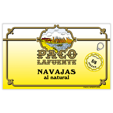 Navajas al natural de las Rías Gallegas | Conservas Paco Lafuente Conservas Paco Lafuente